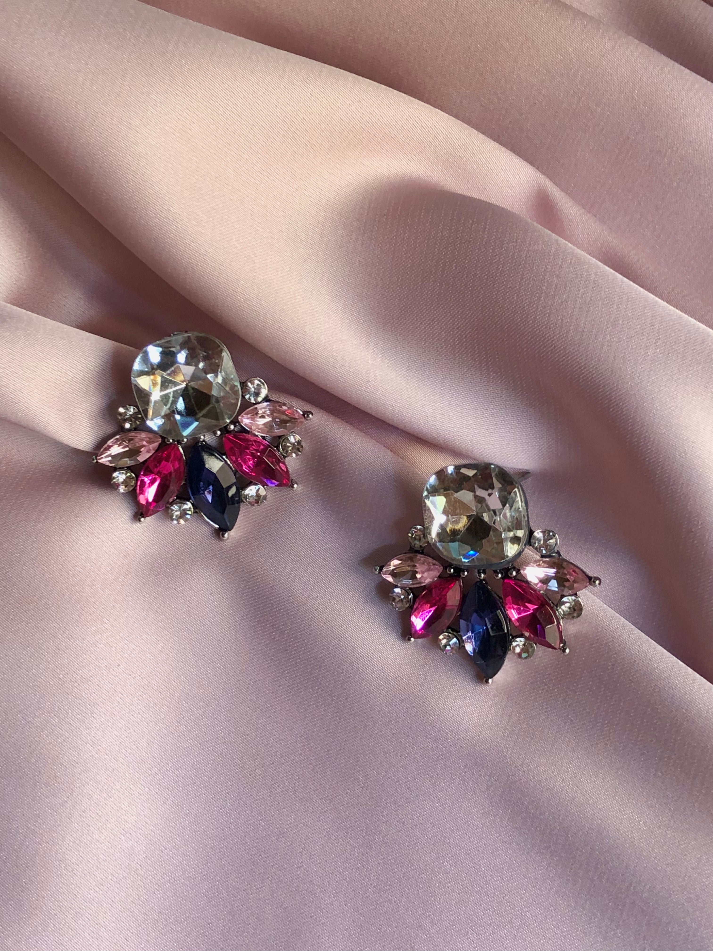 Multi crystal earrings