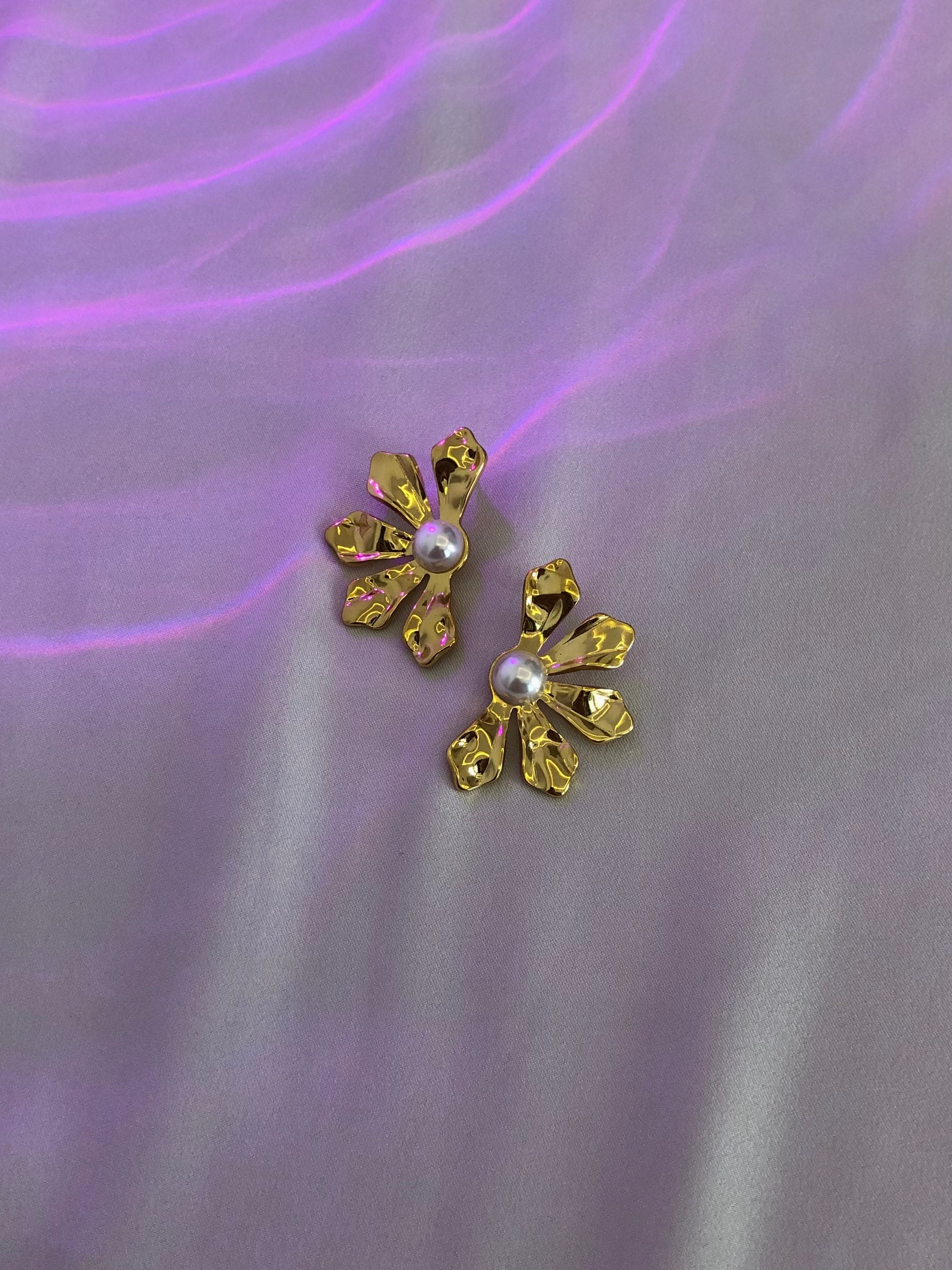 Stainless flower earrings