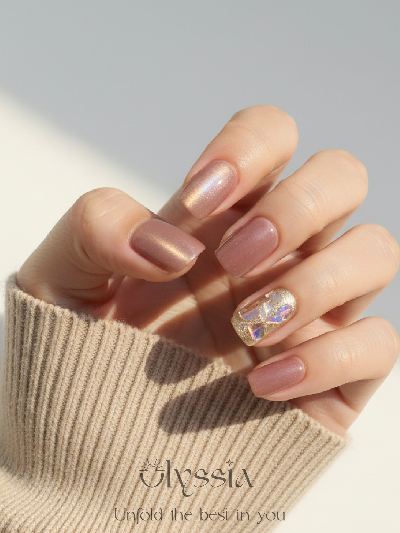 Cat eye press on nails