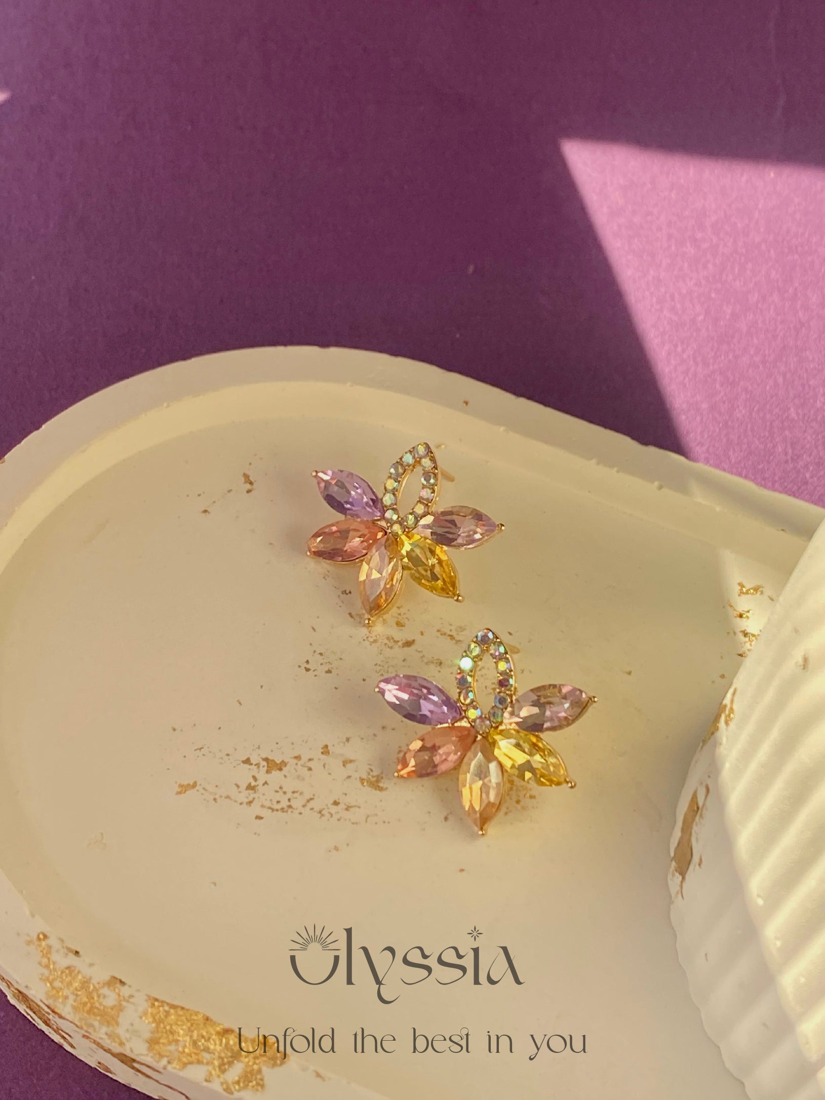 Multi crystal earrings